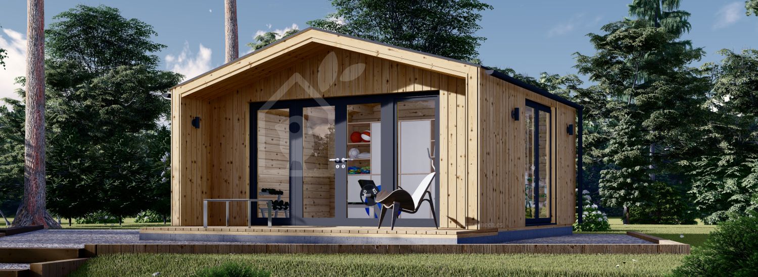 Caseta de jardín de madera PIA (Aislada, 34 mm + revestimiento), 5x4 m, 20 m² visualization 1