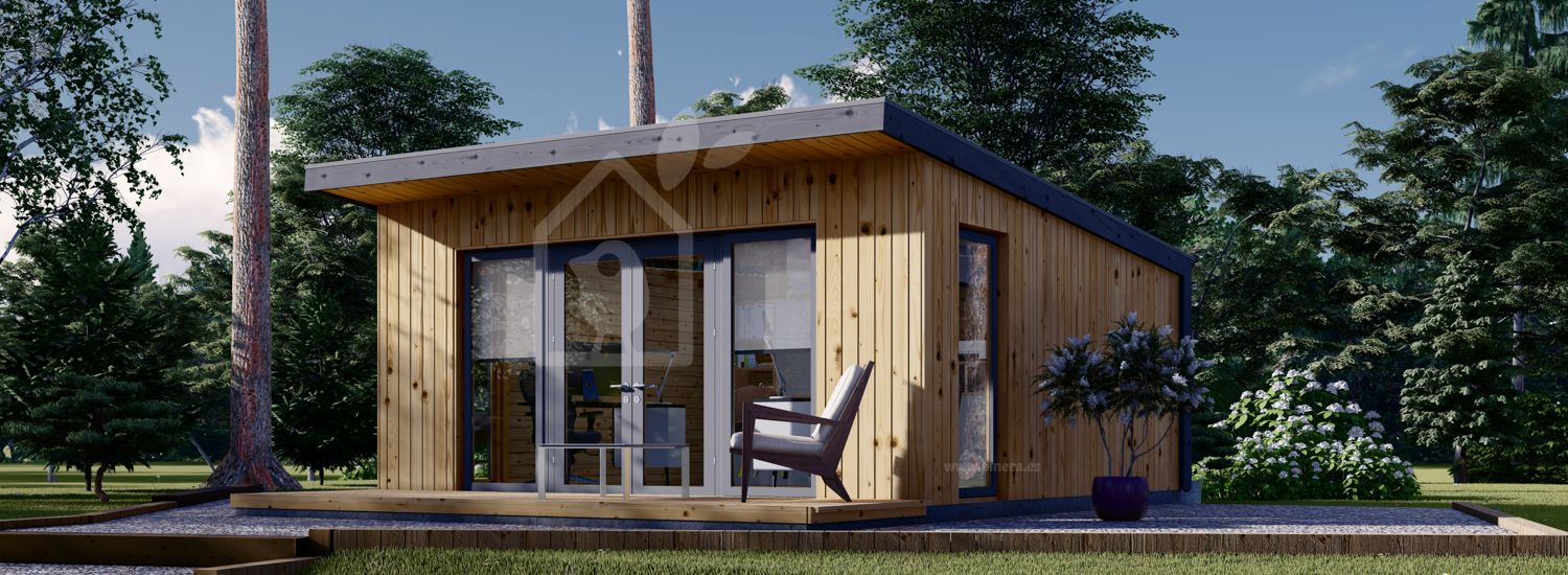 Caseta de jardín de madera EVELIN (Aislada, 34 mm + revestimiento), 5x5 m, 25 m² visualization 1