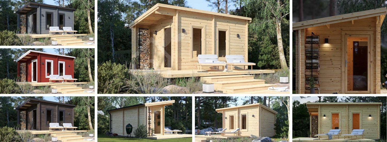 Sauna de exterior VIGOR (44 mm), 5.3x2.5 m, 4.9 m² visualization 1