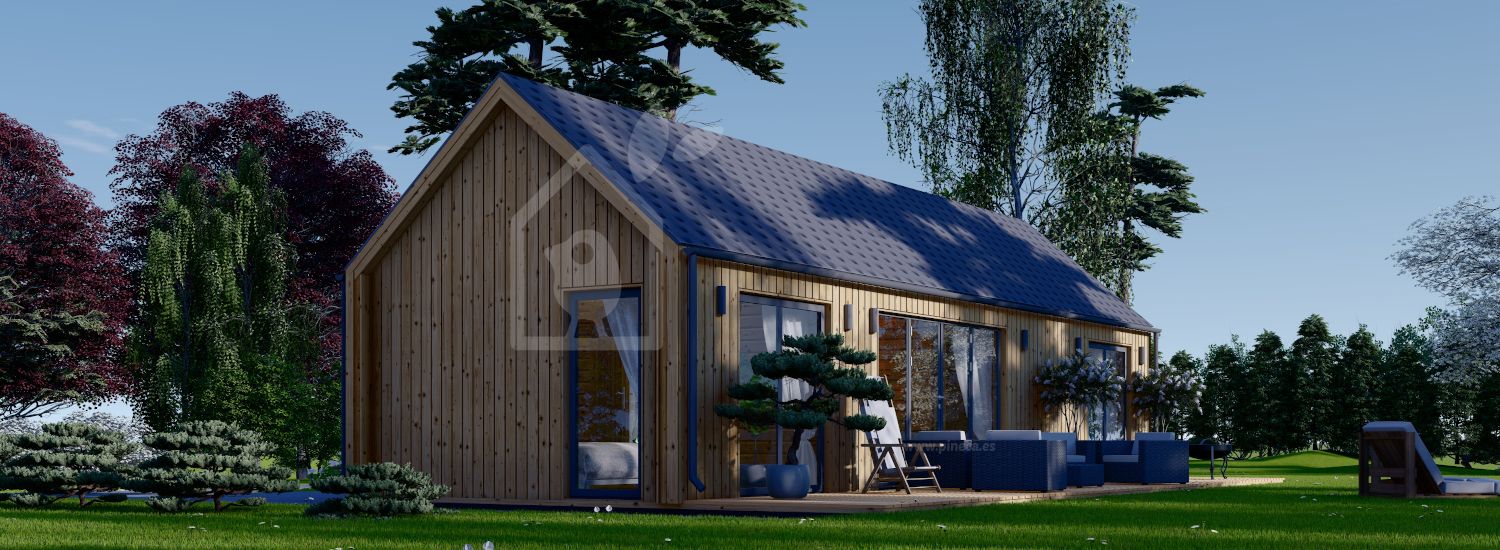 Casa de madera ADALINE (44 mm + revestimiento), 50 m² visualization 1