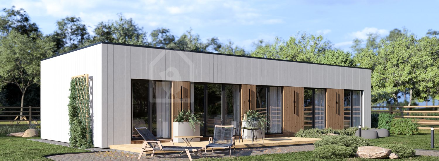 Casa prefabricada para vivir BELLA 3 PV (Aislada PLUS, 44 mm + revestimiento), 75 m² visualization 1