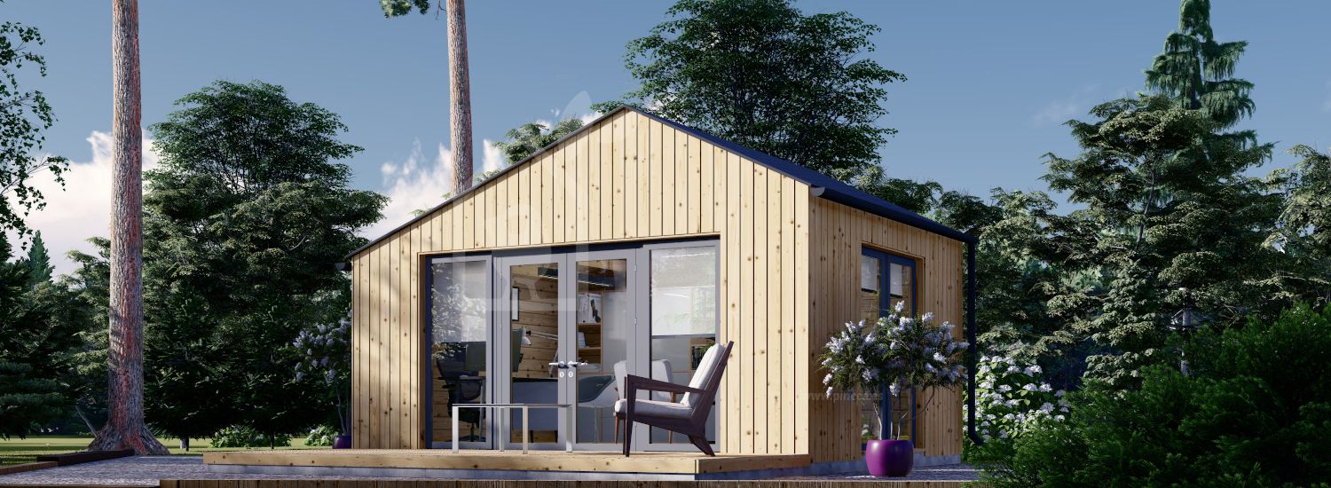 Caseta de jardín de madera TONIA (34 mm + revestimiento), 5x4 m, 20 m² visualization 1