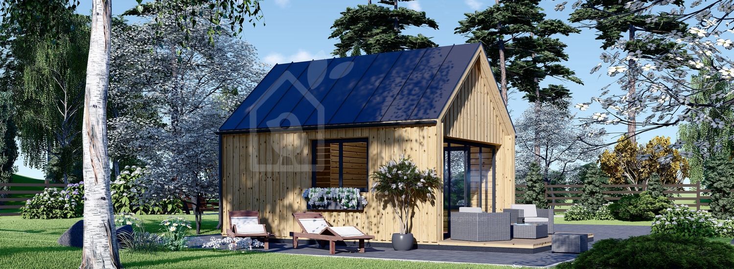 Casa de madera SALLY (44 mm + revestimiento), 20 m² visualization 1