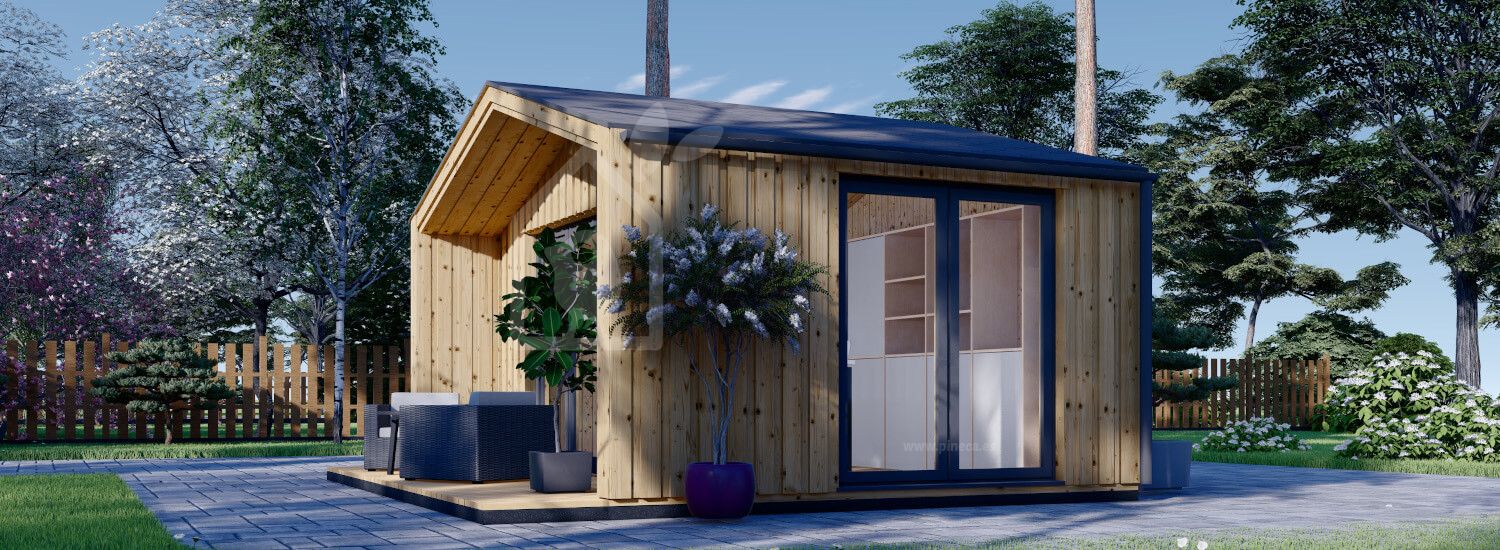 Caseta de jardín de madera PIA (estructura de madera), 5x3 m, 15 m² visualization 1