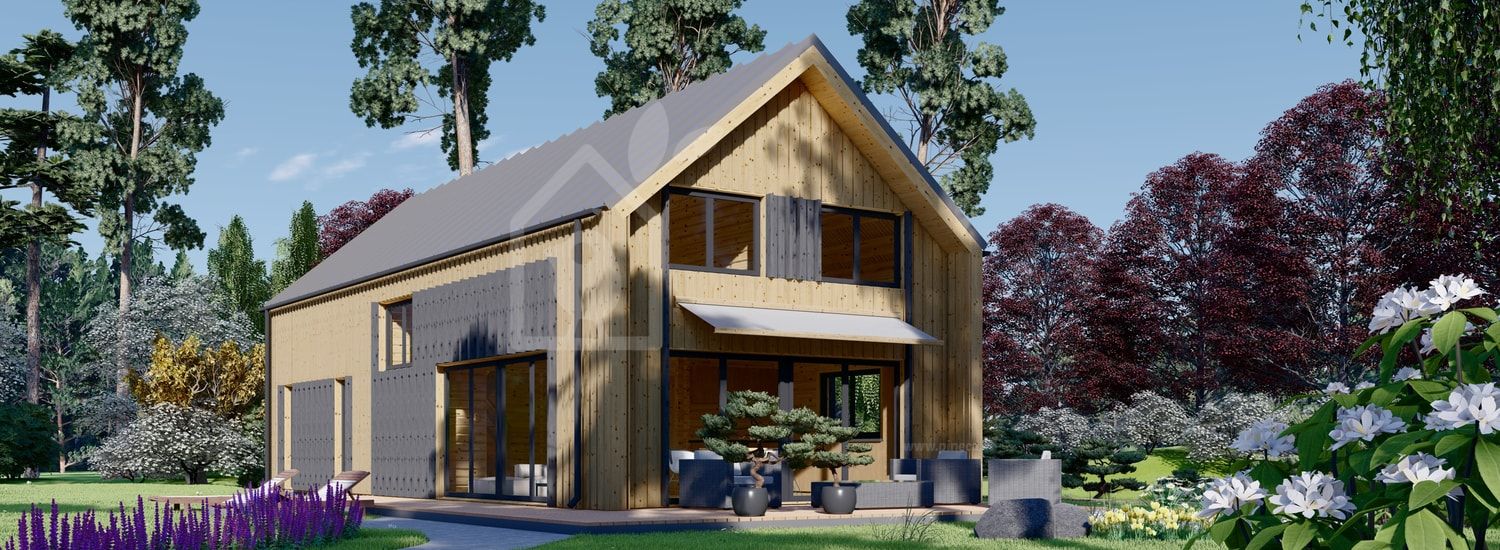 Casa de madera INGRID (44 mm + revestimiento), 170 m² visualization 1