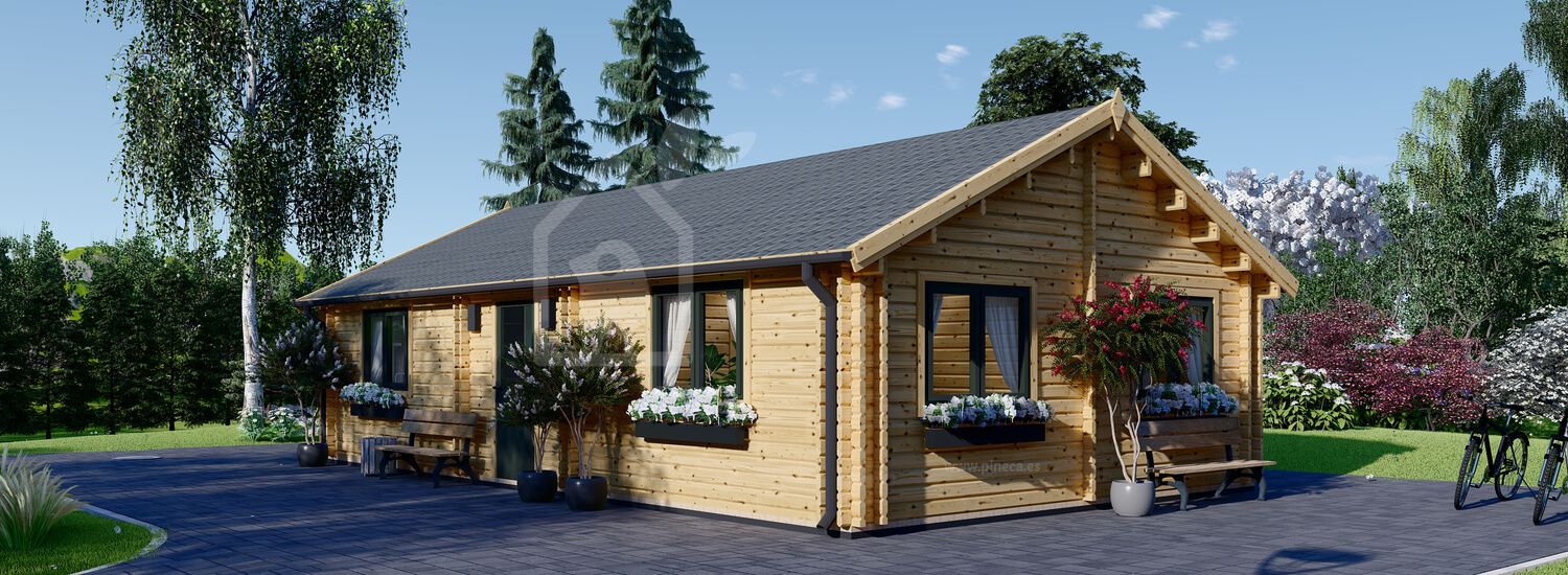 Casa de madera GRETA (44 mm), 54 m² visualization 1