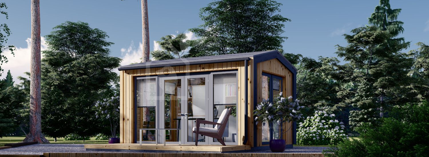 Caseta de jardín de madera EMMY (Aislada, 34 mm + revestimiento), 4x3 m, 12 m² visualization 1