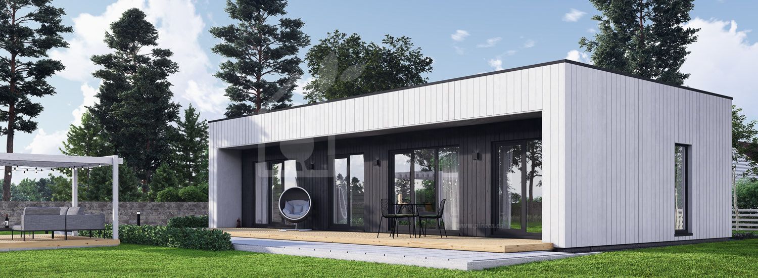 Casa prefabricada para vivir KAYA 3 PV (Aislada PLUS, 44 mm + revestimiento), 70 m² visualization 1