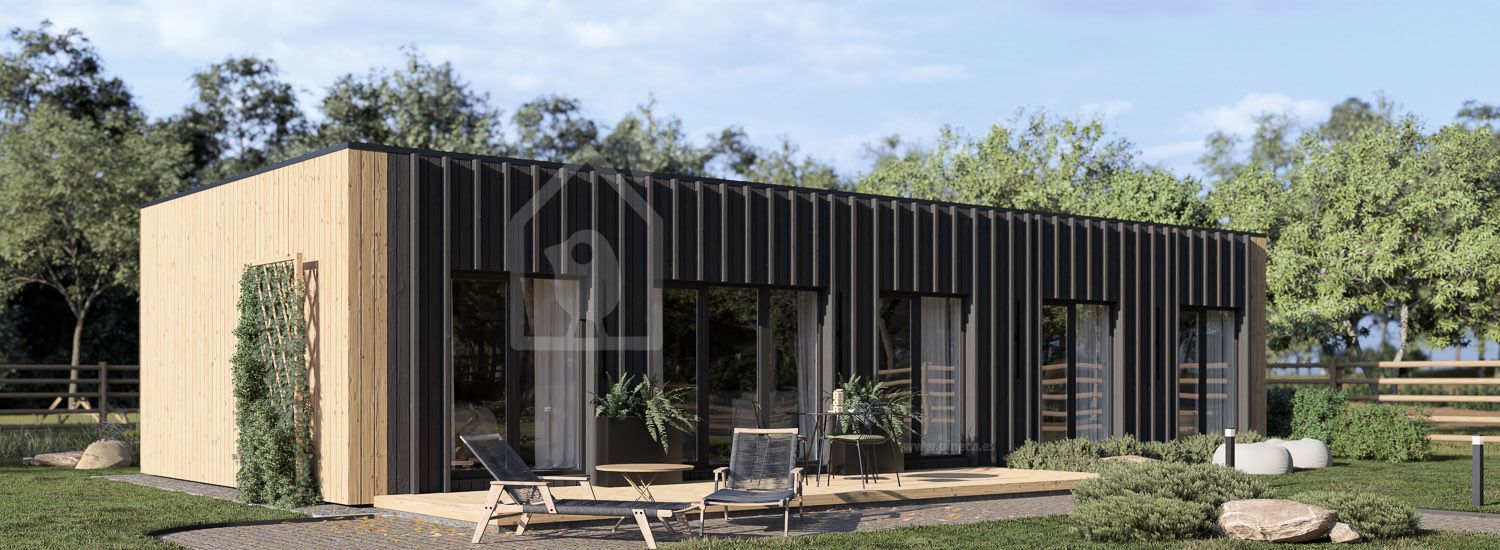 Casa de madera para vivir BELLA 3 RV (Aislada PLUS, 44 mm + revestimiento), 75 m² visualization 1