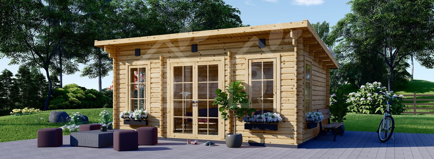 Caseta de jardín de madera ESSEX (44 mm), 5x4 m, 20 m² visualization 1