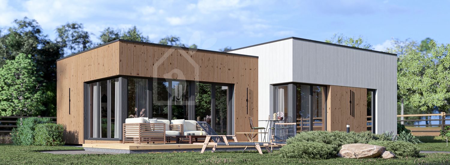 Casa prefabricada para vivir MALLY PV (Aislada PLUS, 44 mm + revestimiento), 70 m² visualization 1