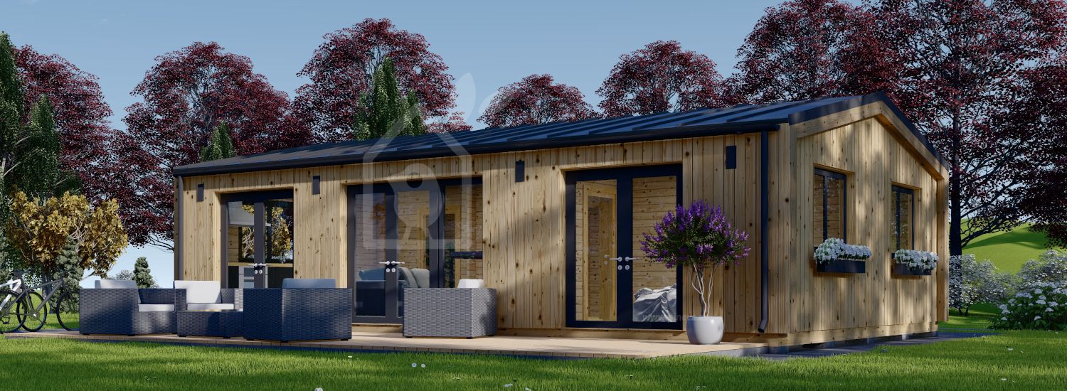 Casa de madera SELENE (44 mm + revestimiento), 63 m² visualization 1