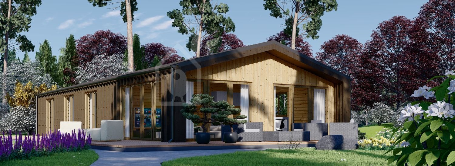 Casa de madera ROBERTA (44 mm + revestimiento), 110 m² visualization 1