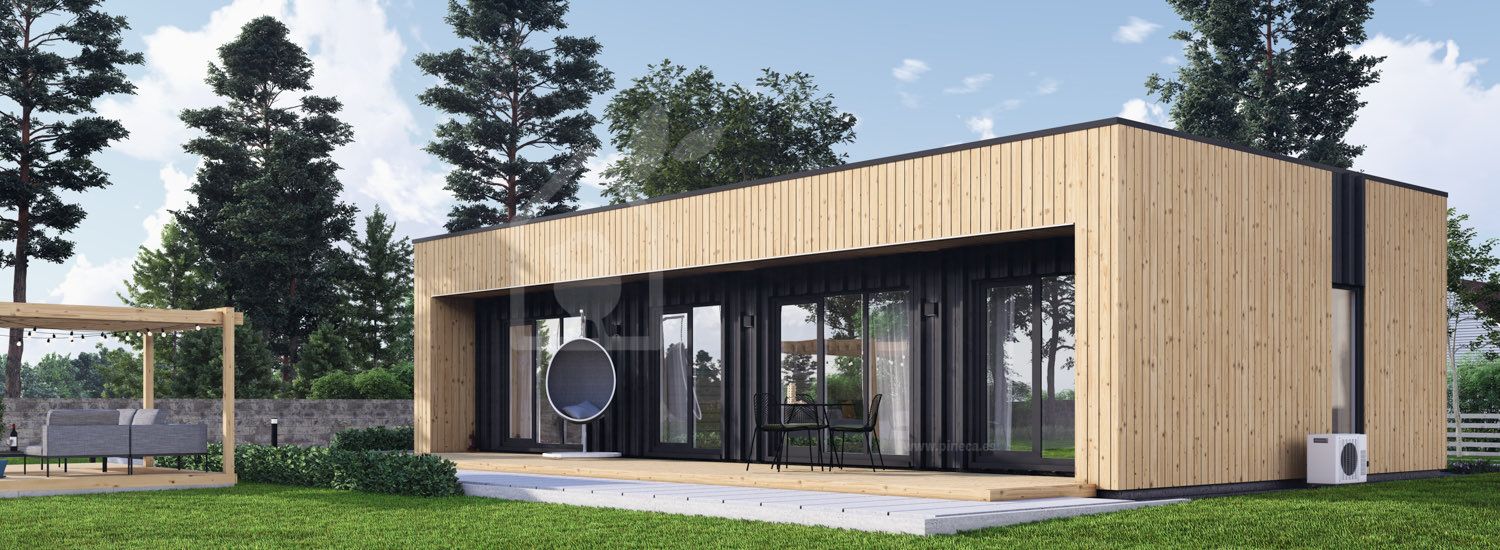 Casa de madera para vivir KAYA 3 RV (Aislada PLUS, 44 mm + revestimiento), 70 m² visualization 1