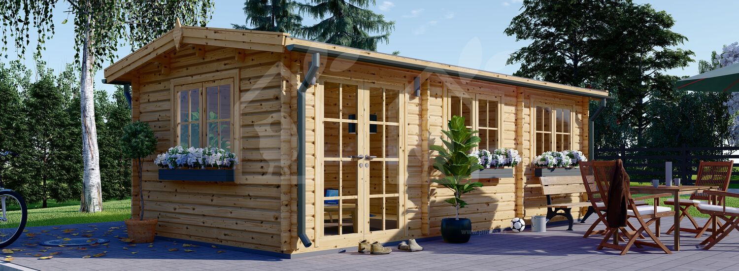 Caseta de jardín de madera ELEONORA (44 mm), 6.6x3 m, 19.8 m² visualization 1