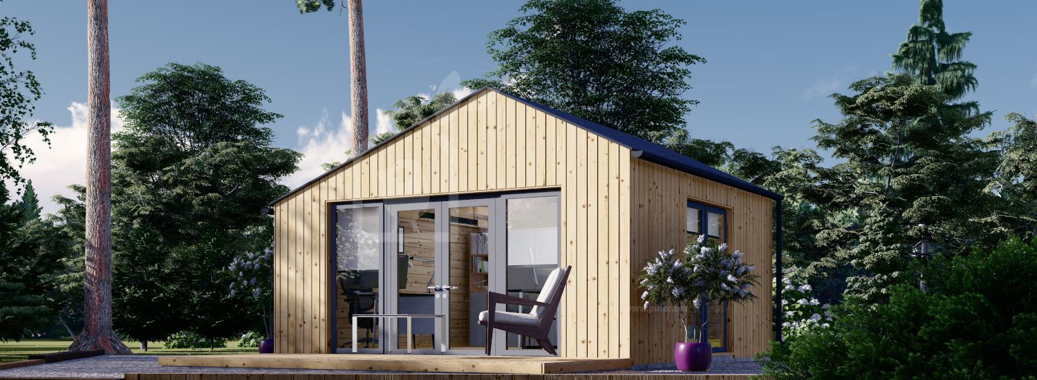 Caseta de jardín de madera TONIA (Aislada, 34 mm + revestimiento), 5x5 m, 25 m² visualization 1