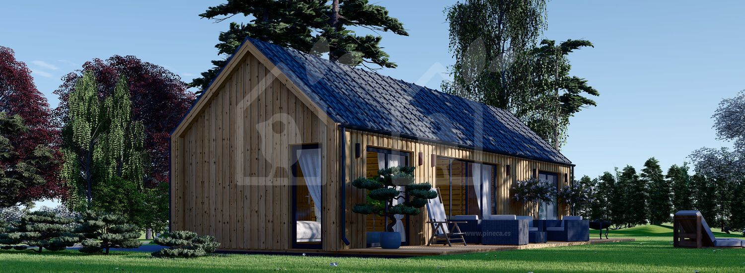 Casa de madera para vivir ADA (44 mm + revestimiento, aislada PLUS), 50 m² visualization 1