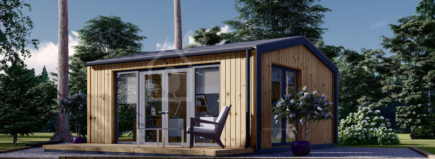 Caseta de jardín de madera EMMY (34 mm + revestimiento), 5x5 m, 25 m² visualization 1