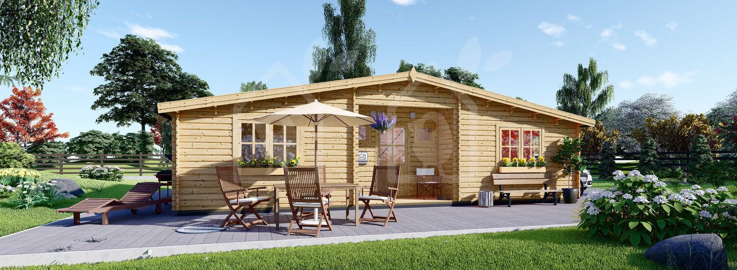 Casa de madera FILL (Aislada, 44+44 mm), 60 m² visualization 1