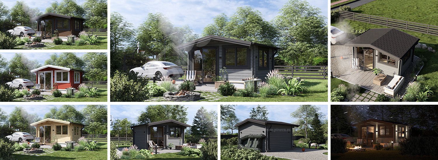 Caseta de jardín de madera WISSOUS (44 mm), 4x3 m, 12 m² visualization 1