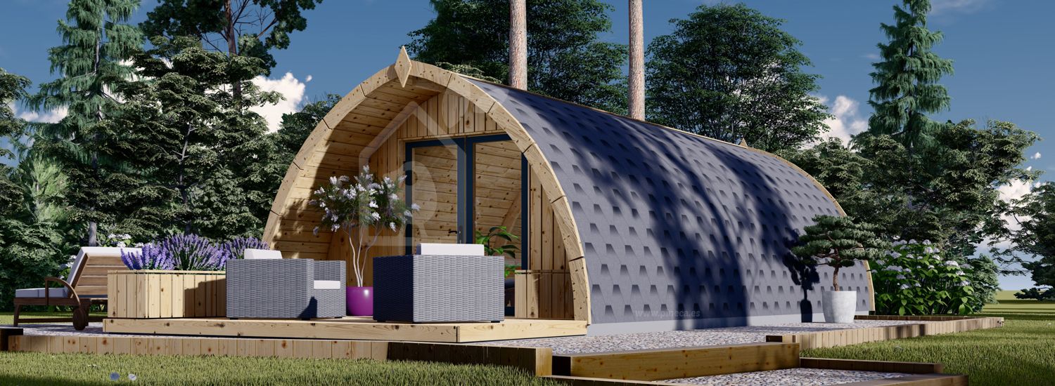 Caseta de jardín de madera BRETA (44 mm), 4x8 m, 32 m² visualization 1