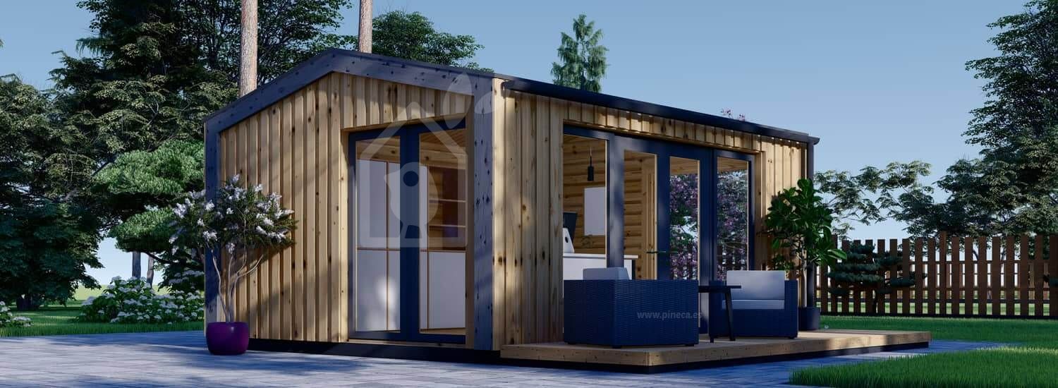 Caseta de jardín de madera EMMY (34 mm + revestimiento), 5x4 m, 20 m² visualization 1