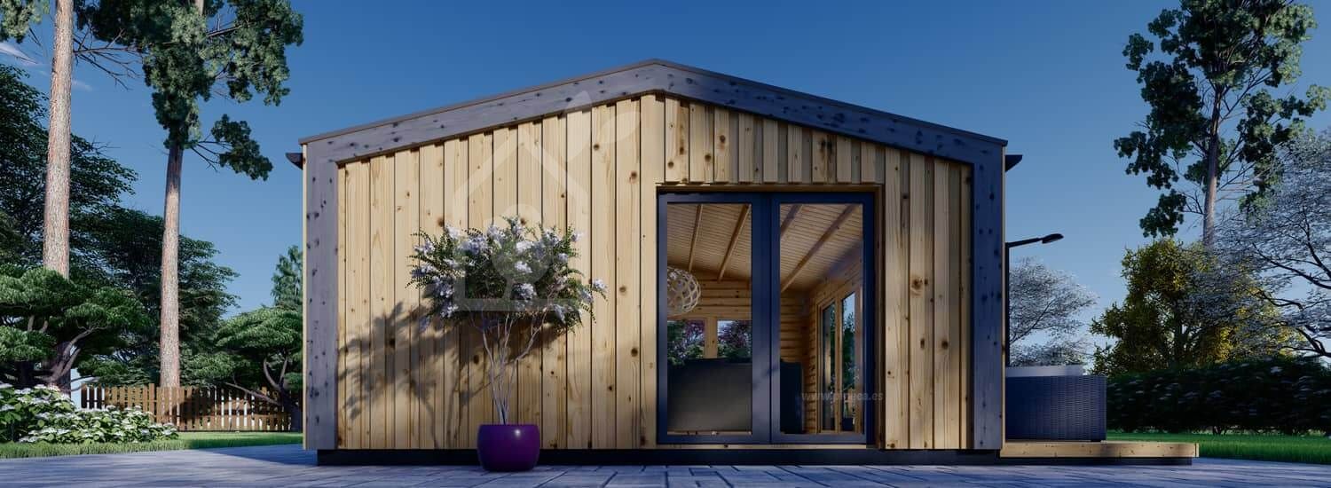 Caseta de jardín de madera EMMY (Aislada, 34 mm + revestimiento), 5x5 m, 25 m² visualization 1