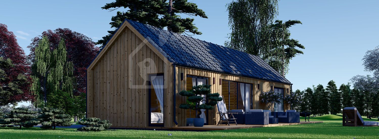 Casa de madera para vivir ADALINE (Aislada PLUS, 44 mm + revestimiento), 50 m² visualization 1