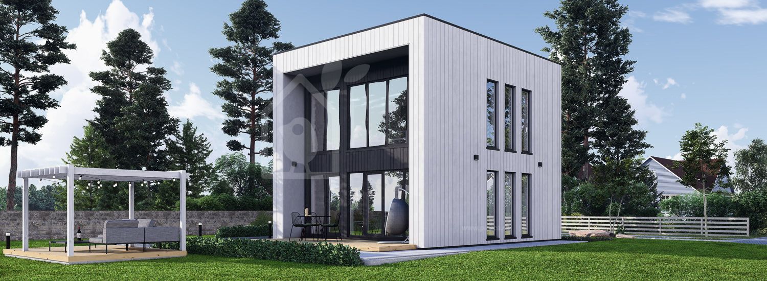 Casa prefabricada para vivir KAYA 4L PV (Aislada PLUS, 44 mm + revestimiento), 50 m² visualization 1