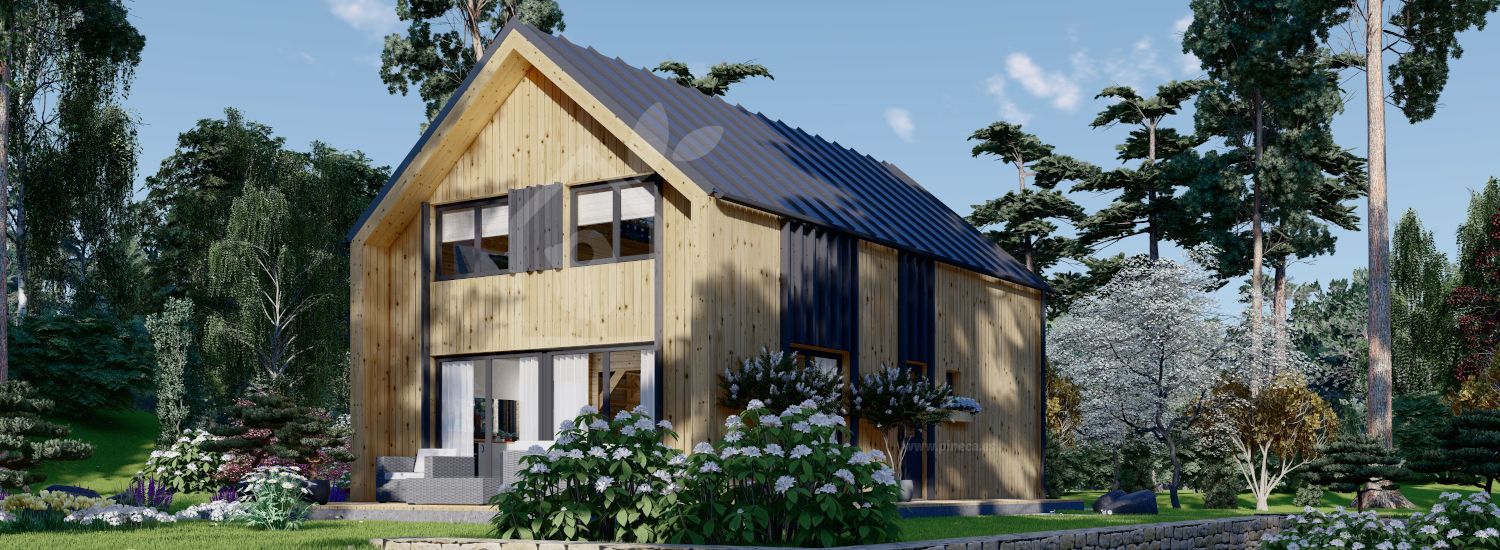 Casa de madera para vivir ASTRID (Aislada PLUS, 44 mm + revestimiento), 120 m² visualization 1