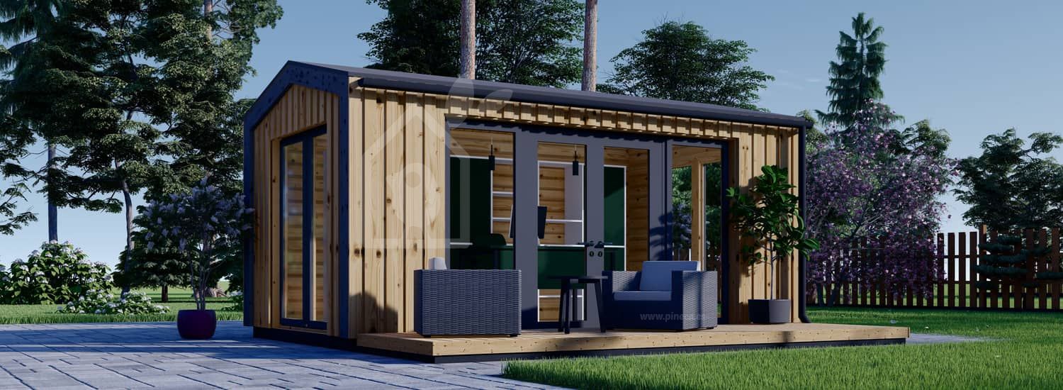 Caseta de jardín de madera EMMY (Aislada, 34 mm + revestimiento), 5x3 m, 15 m² visualization 1