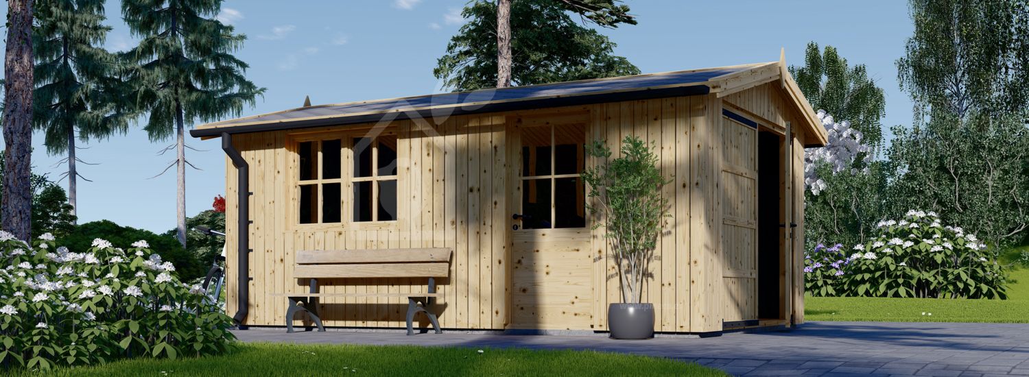 Garaje de madera LORA (estructura de madera), 3.2x5.2 m, 16.6 m² visualization 1