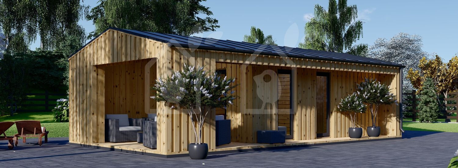 Casa de madera ANNA Scandinavia (34 mm + revestimiento), 37 m² visualization 1