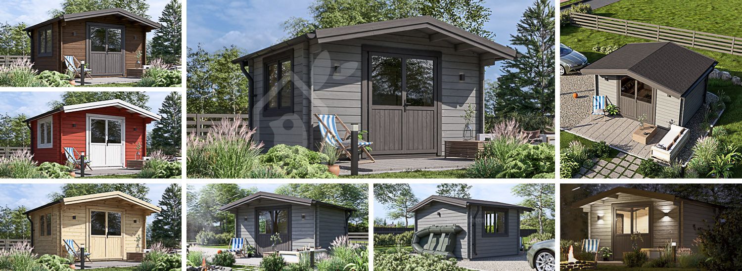 Caseta de jardín de madera RENNES (34 mm), 4x3 m, 12 m² visualization 1