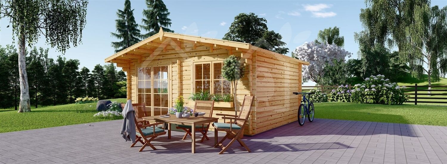 Caseta de jardín de madera WISSOUS (34 mm), 5x5 m, 25 m² visualization 1