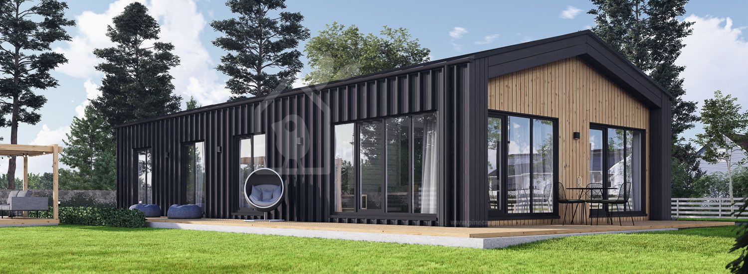 Casa de madera para vivir ROBERTA RV (Aislada PLUS, 44 mm + revestimiento), 95 m² visualization 1